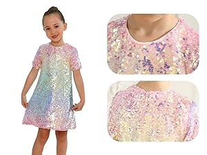 2Bunnies Ombre Sparkle Sequin Girl Dress