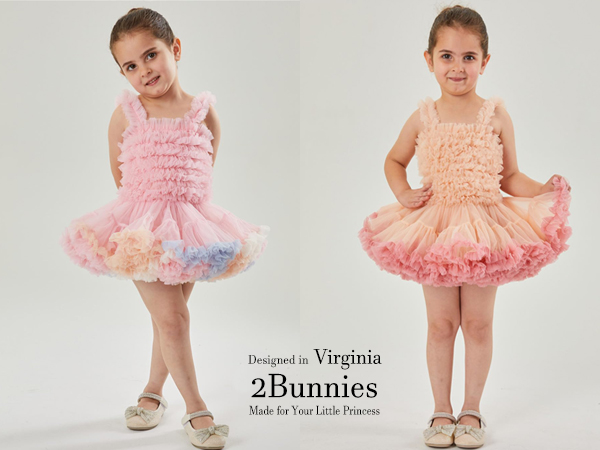 2Bunnies Fluffy Ballerina Tutu Girl Dress.