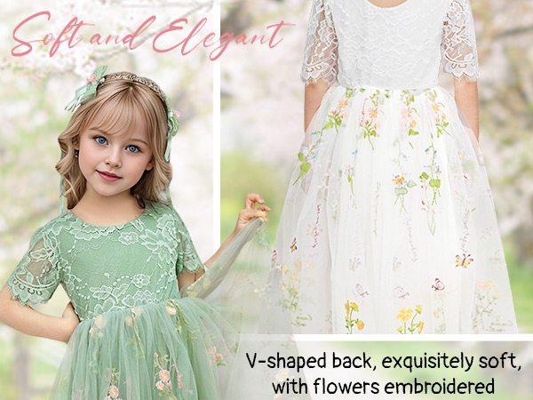 sage green flower girl dress