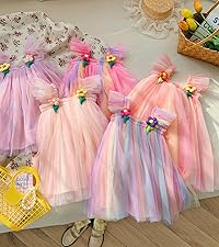 7006-baby girls rainbow tutu dress