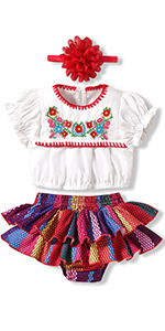 baby girl mexican shorts set