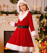 Girls Santa Claus Costume