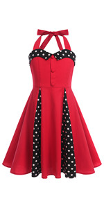 Kids ''Audrey'' Vintage Polka Dot 50''s Girls Dress