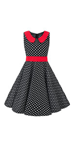 Kids ''Audrey'' Vintage Polka Dot 50''s Girls Dress