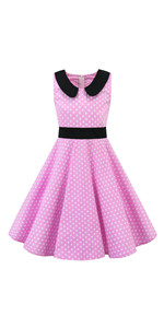 Kids ''Audrey'' Vintage Polka Dot 50''s Girls Dress