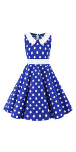 Kids ''Audrey'' Vintage Polka Dot 50''s Girls Dress