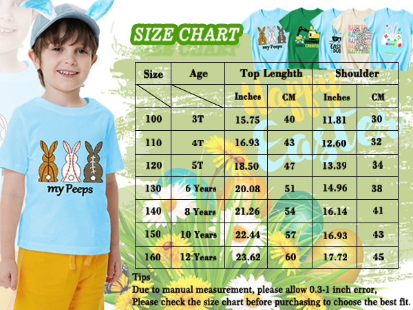 Easter Day Shirts Boys Girls Cute Easter Bunny Tshirs Apricot Tops Summer Clothes