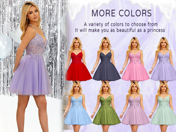 Tulle Homecoming Dresses Short Prom Dresses for Teens