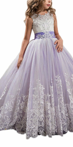 Purple Flower Girl Dresses