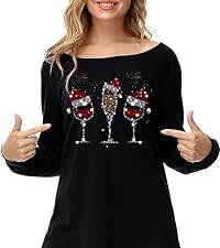 Womens Christmas Wine Sweatshirts