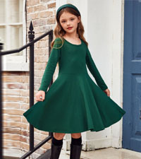 girls solid dresses 