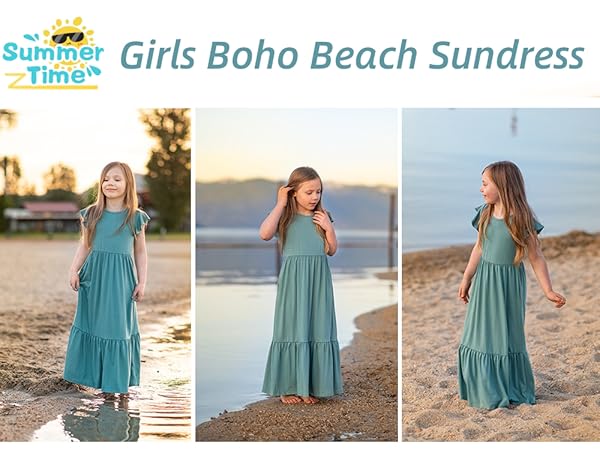 girls casual dress girls loose dress girls flowy dress girls swing dress girls long maxi dress