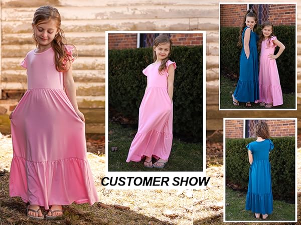 girls family photo dress mommy and me dresses girls solid color dress girls high wasit dress