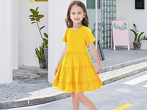 girls short sleeve dress