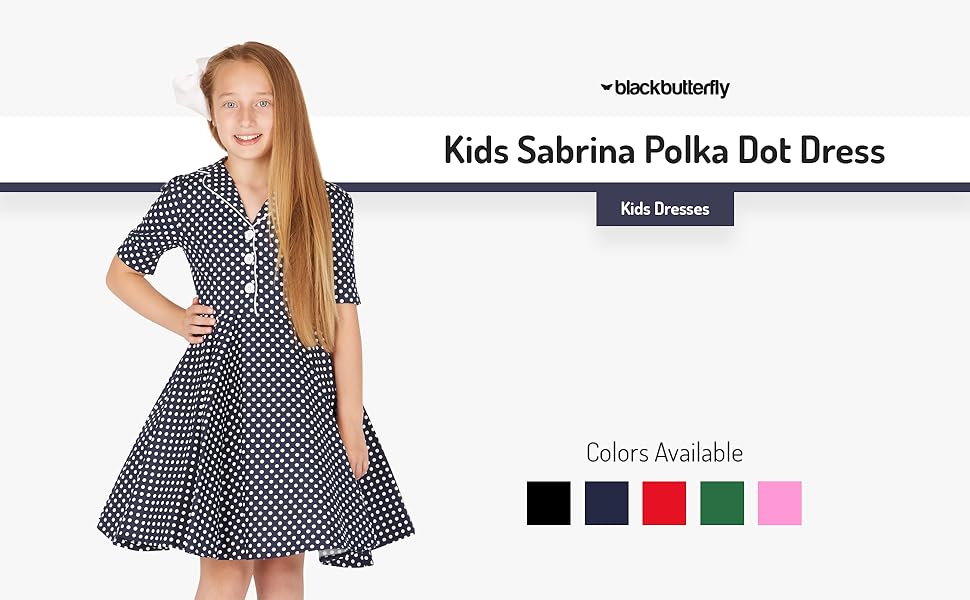 Kids Sabrina Polka Dot Dress