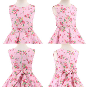 Sweet Pink Flower Floral Print Dress