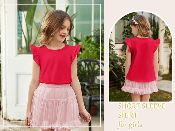 red t shirts for girls