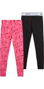 DKNY Girls Active Leggings 2 Pack