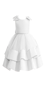 satin bow princess dress