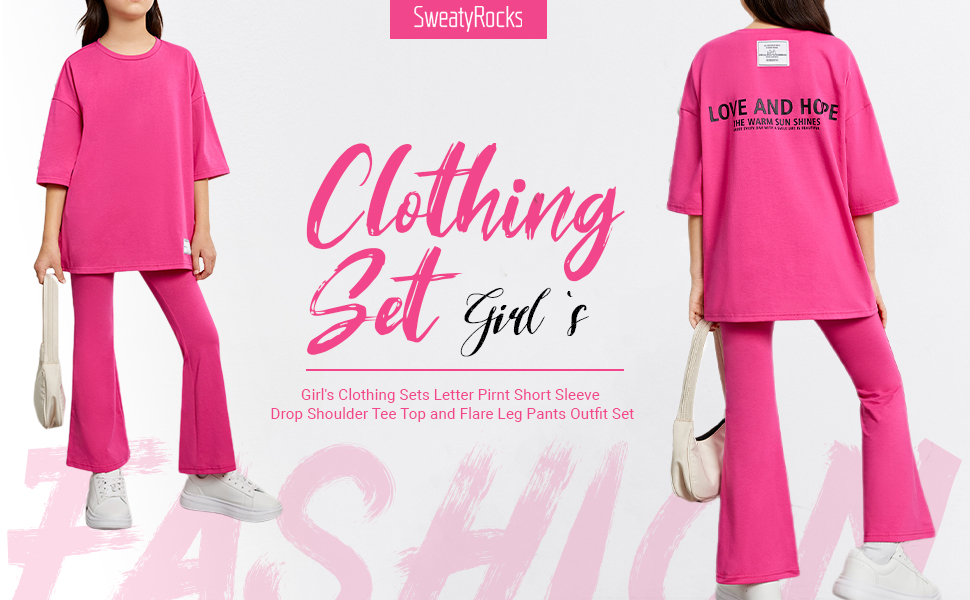 tee top and pant sets for girls