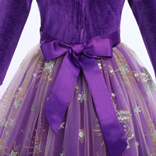 Girls Purple Velvet Wedding Dress