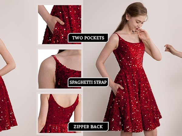 sequin homecoming dresses