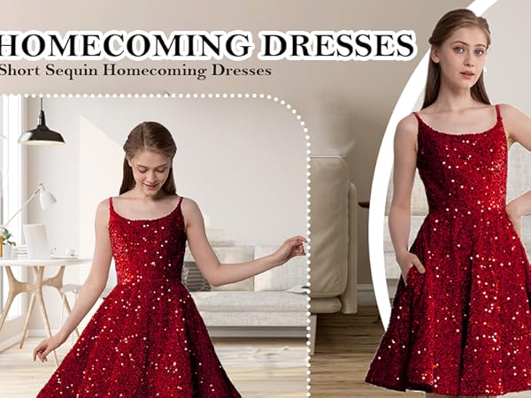 sequin homecoming dresses for teens