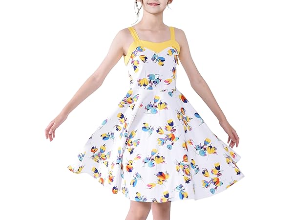 girls yellow butterfly dress