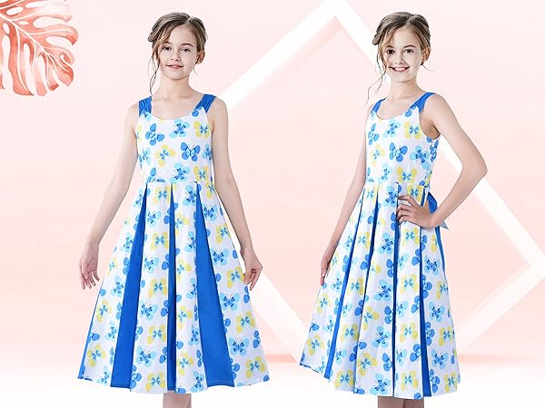 girls blue party dress