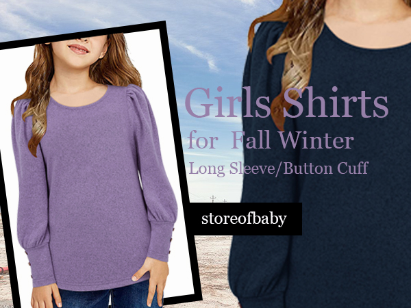 girls long sleeve tops