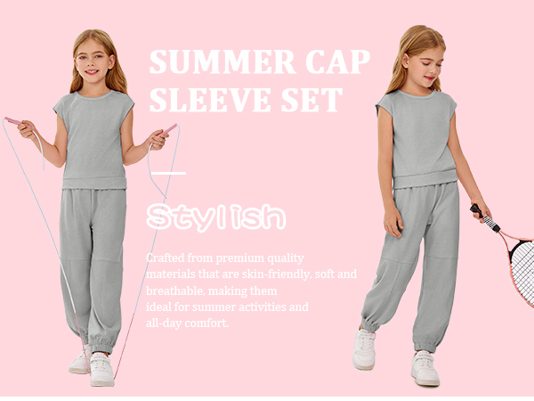 Girls 2 Piece Jogger Pant Sets Outfits