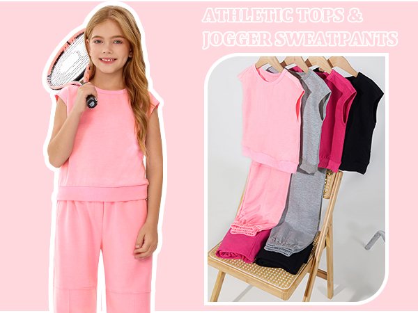 Girls 2 Piece Jogger Pant Sets Outfits