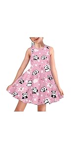 Panda Print Dress for Girls