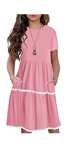 Girls Short Sleeve Dress