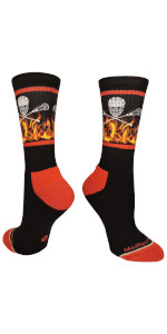 Flaming Skull Lacrosse Socks