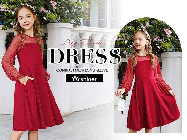 dress girls red