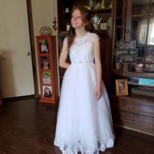 White flower girl dress