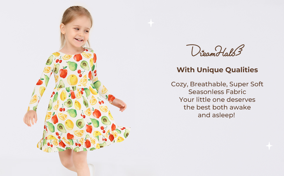 This toddler girls dress is buttery soft and breathable