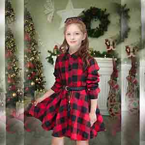 Buffalo Plaid Dress, Red Dress,Christmas Dress, Holiday Dress