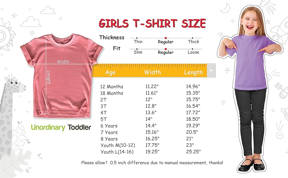 Size Chart - Girls - Unordinary