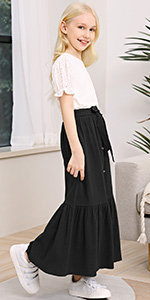 girl skirt black