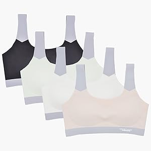 Seamless training bras for girls