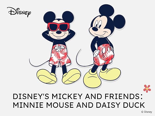 Disney Mickey and Friends Family Vacation Matching Ruffled Cami Dresses and Striped T-Shirts Sets