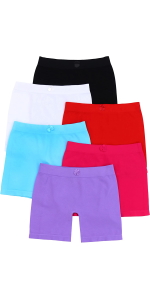 girls pack of six layering shorts boyshorts