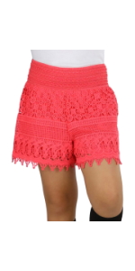 girls crochet lace shorts single pair