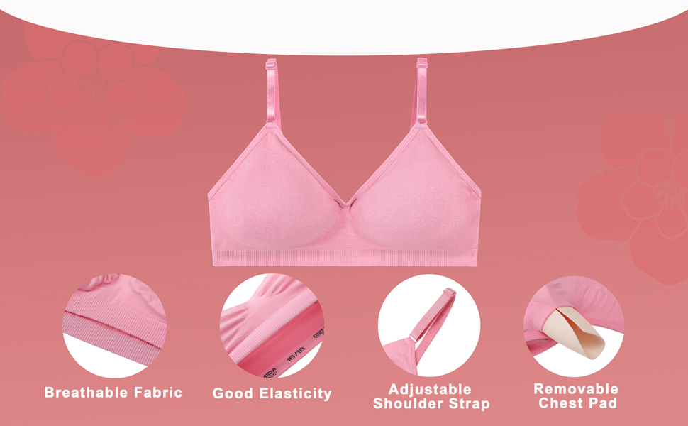 The functionality and product features of girls'' sports bras