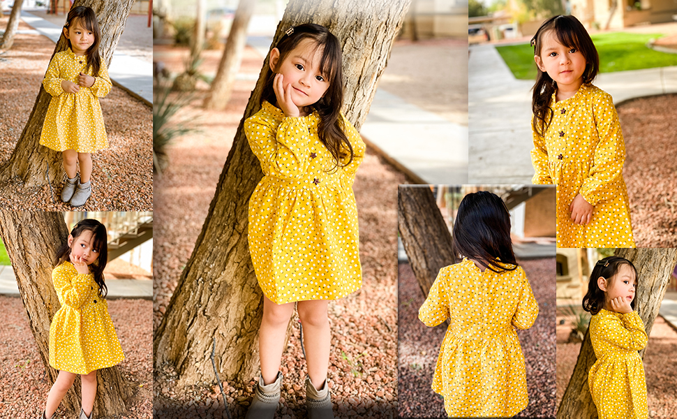 Toddler girls fall winter dress