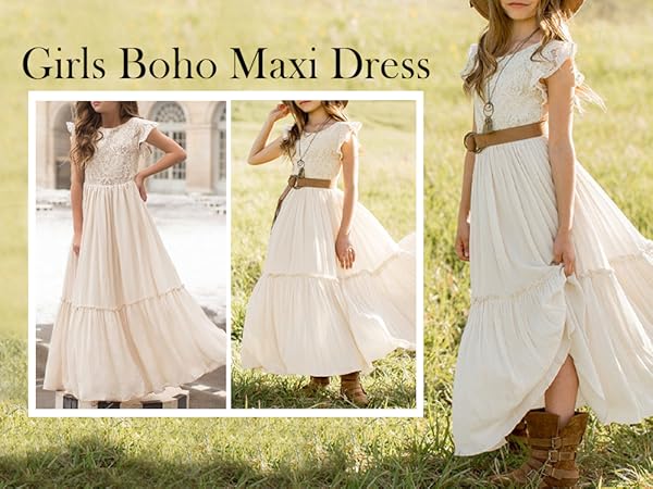 Girls Boho Maxi Dress