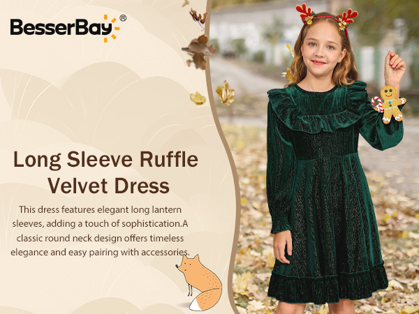 girls velvet dress