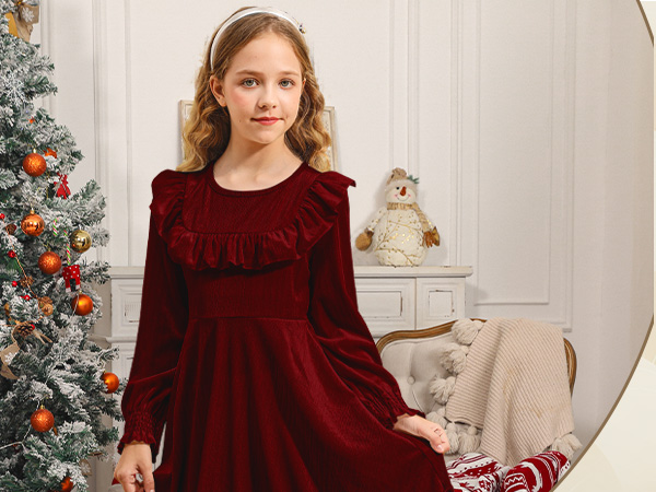 girls velvet dress